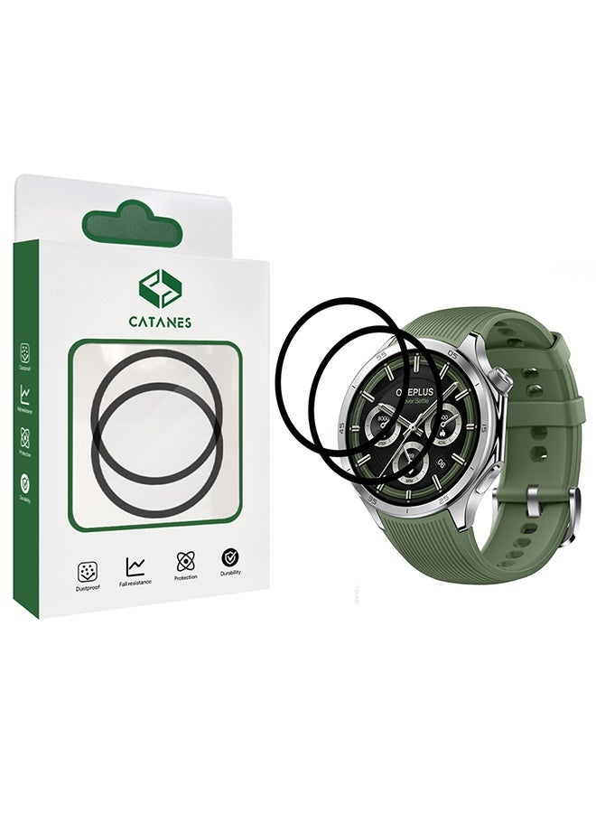 CATANES 2 Pieces Screen Protector for OnePlus Watch 3 - Thin Acrylic Display Protection Film - Image 1