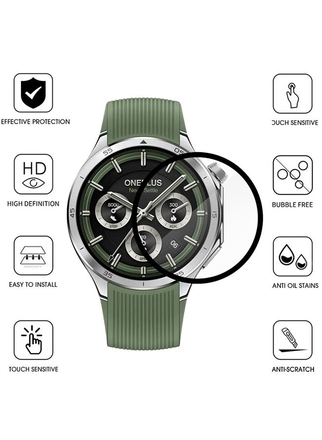CATANES 2 Pieces Screen Protector for OnePlus Watch 3 - Thin Acrylic Display Protection Film - Image 3