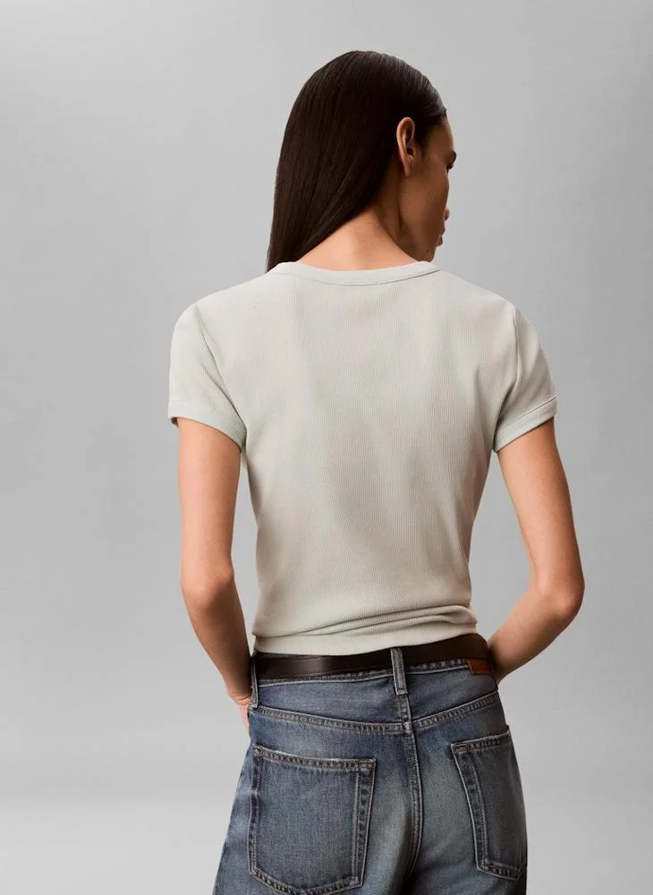 Calvin Klein Jeans Casual 2X2 Baby Rib Logo Baby T-Shirt