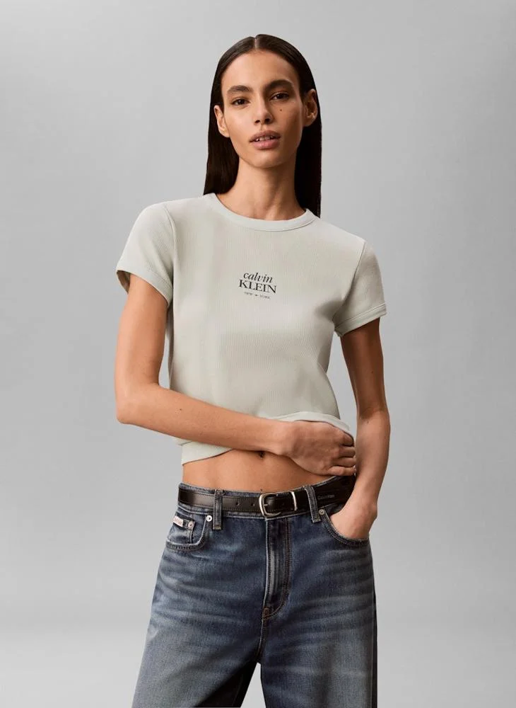 Casual 2X2 Baby Rib Logo Baby T-Shirt