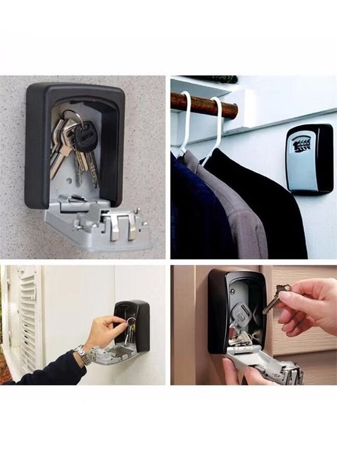 Wall Mounted Electronic Key Hiding Storage Box Grey/Black 82x117x37mm - Image 3