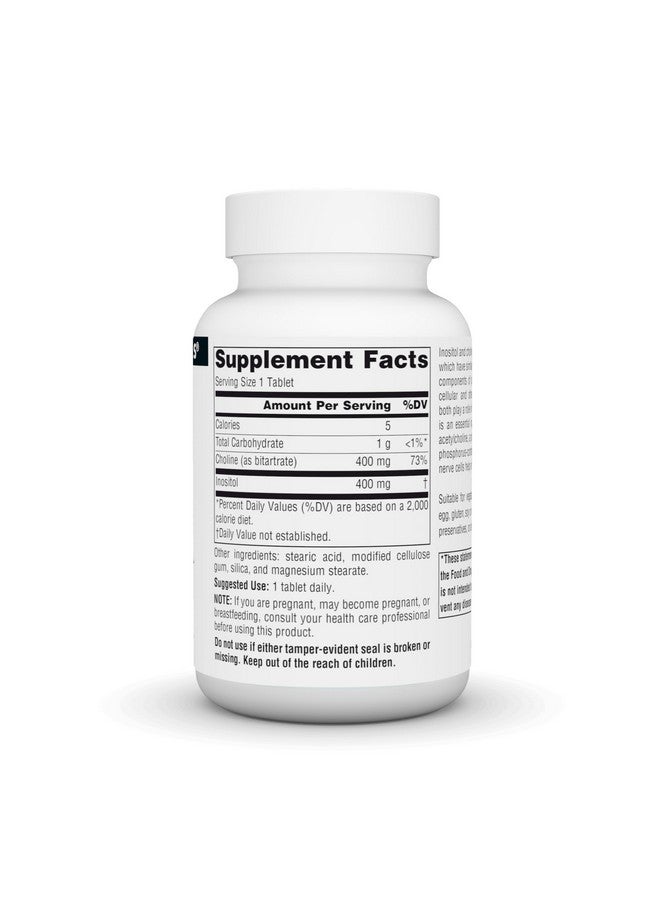 Source Naturals Inositol & Choline 800 mg Supports Healthy Nerve Function - 50 Tablets - Image 2