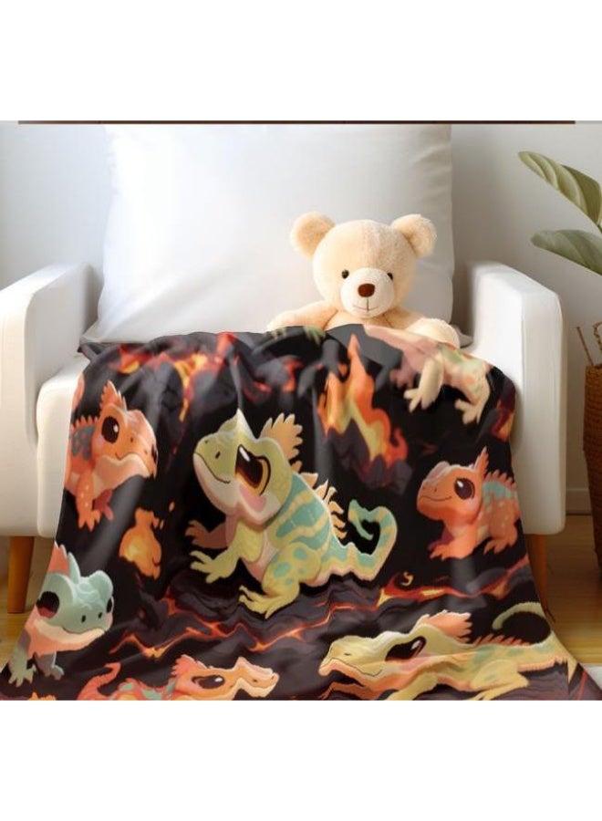 عام بطانية رقيقة من الفانيلا الكرتونية للأطفال والرضع (دافئة ومريحة، ومناسبة للنوم والألعاب) 70 سم * 100 سم - Image 4