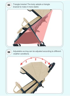 Auto Baby Stroller, Can Sit And Lie, Lightweight Single Stroller, Foldable And Portable Pram WIth Big Storage Basket, Travel Stroller For Newborn 6607-k - pzsku/ZC64AF841519535C8F780Z/45/_/1737101778/445fcbe1-6cbe-439b-b682-738d238cbea4