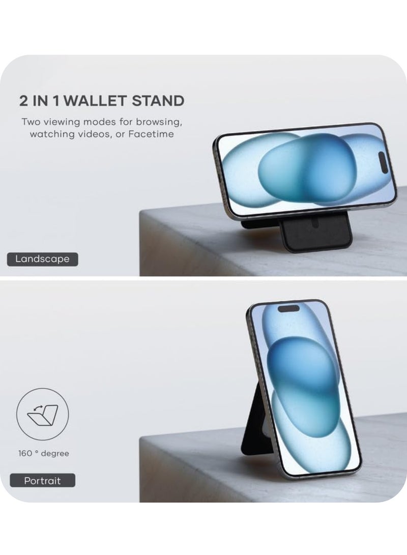 تشيس اب محفظة ماج سيف، محفظة مغناطيسية من الجلد النباتي لهاتف آيفون مع 4 فتحات للبطاقات، تدعم تقنية NFC، وحامل هاتف لهاتف آيفون 16، آيفون 15، آيفون 14، آيفون 13، آيفون 12 - Image 5