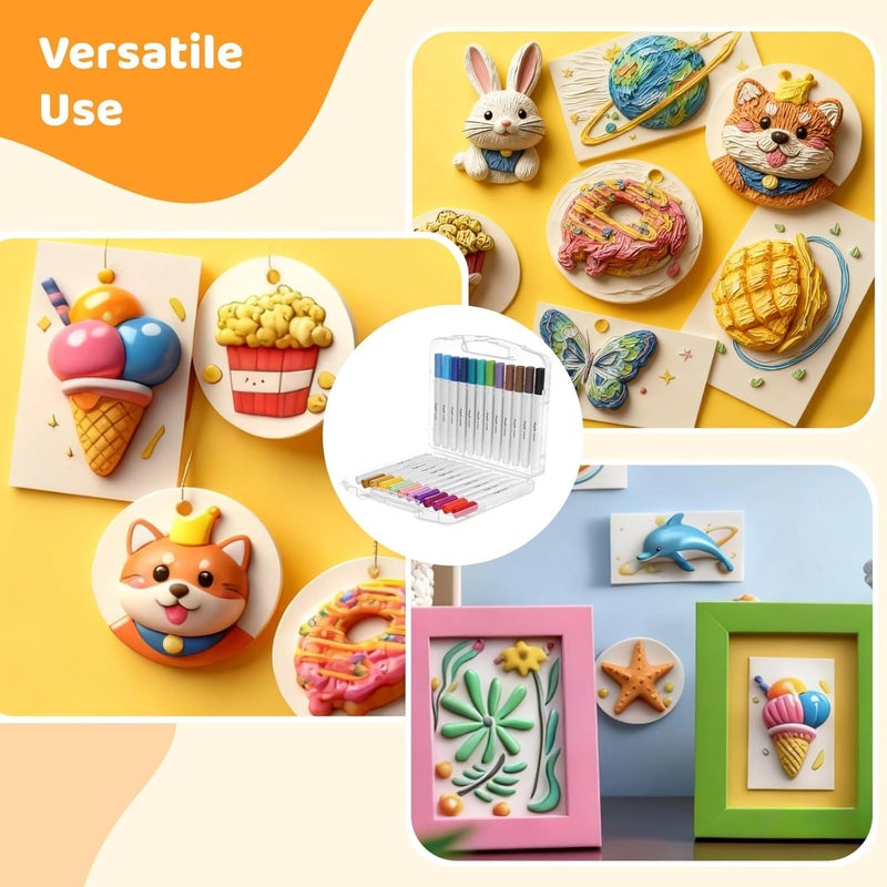 Art Set: 3D Painting Kit, Foam Paper, Markers, Beads, Easel, - Image 3