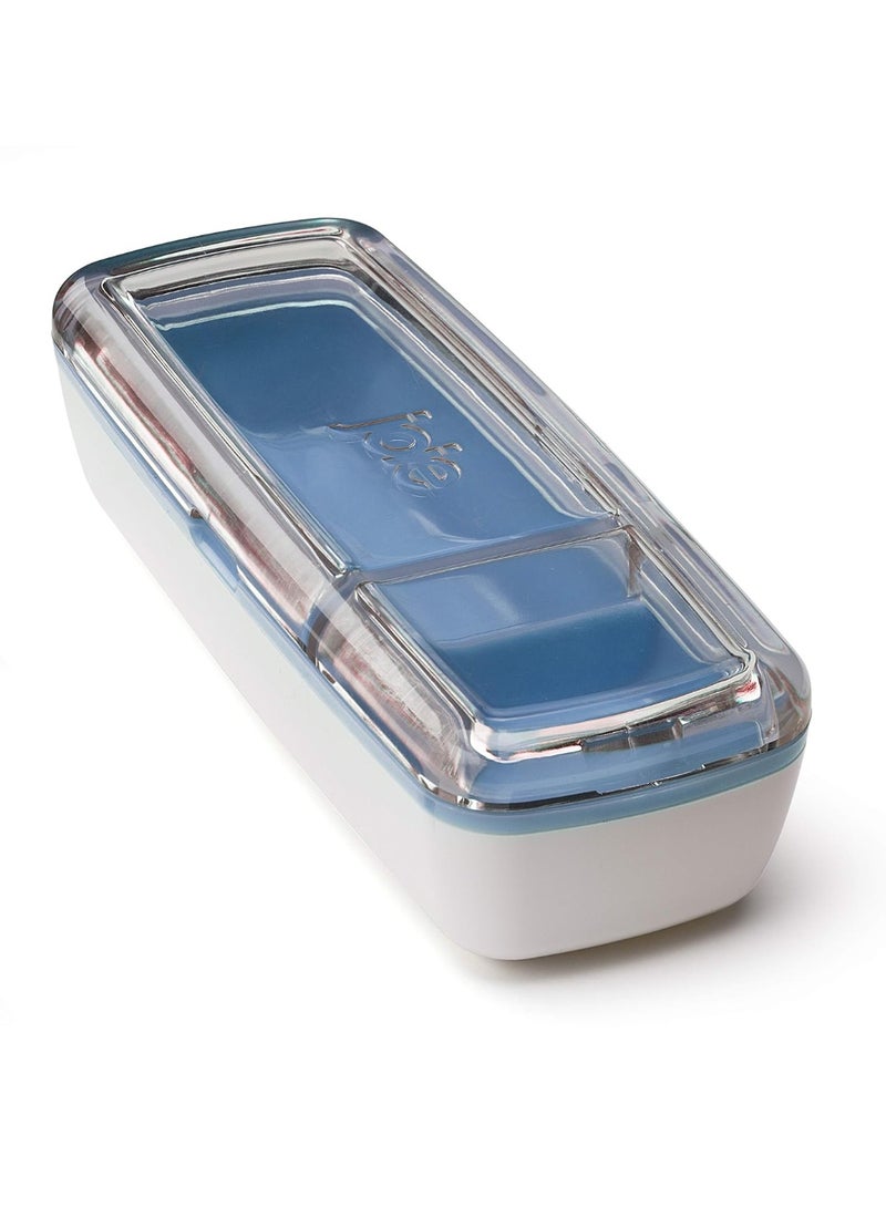 Joie Snack On the Go Divided Container, Two Compartment Storage Box Keeps Foods Separate, Leakproof and Airtight, Ideal for Veggies and Dip or Cheese and Crackers, Colors May Vary - Image 2