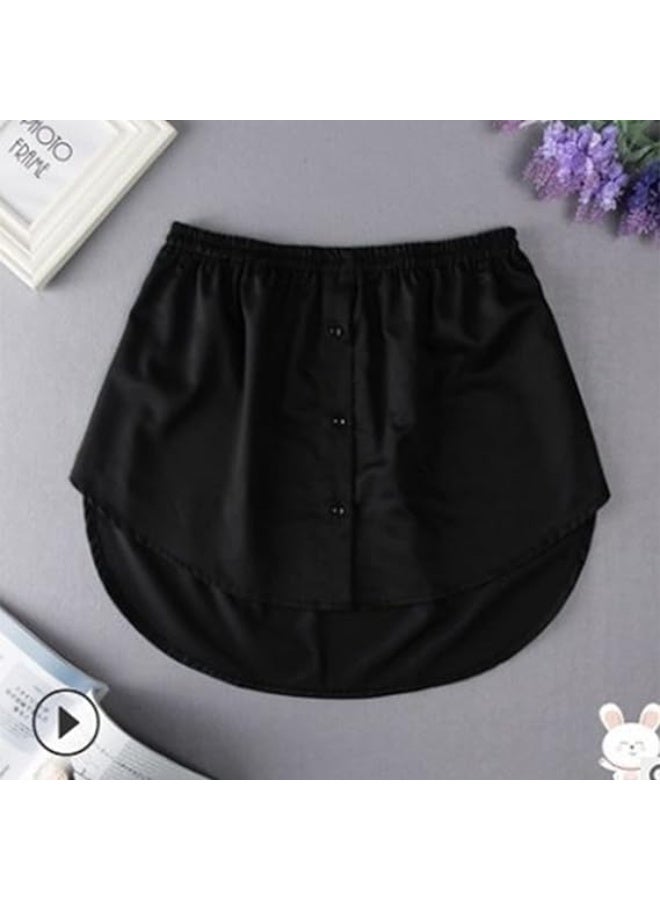 2 Pcs Shirt Extender for Women, Adjustable Layering Fake Top Lower Sweep Shirt Half Length Skirt, Classic Yet Stylish, Easy to Match, Can Be Matched with Jeans, Leggings, Casual Shoes, XXL - Image 5