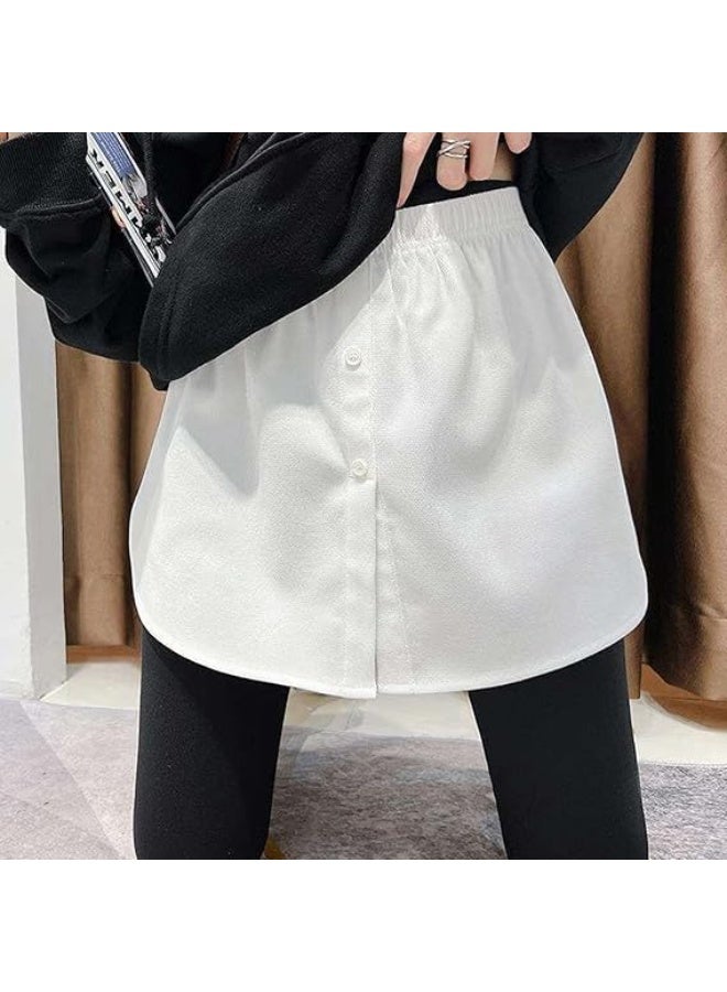 2 Pcs Shirt Extender for Women, Adjustable Layering Fake Top Lower Sweep Shirt Half Length Skirt, Classic Yet Stylish, Easy to Match, Can Be Matched with Jeans, Leggings, Casual Shoes, XXL - Image 3