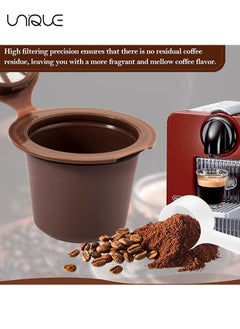 Unique Coffee Capsules Cups Reusable Refillable, Espresso Pods Filters For Nespresso Machines, Can be Used Creatively Brew Your Favorite Tea or Dried Fruit for Home Kitchen Office Outdoor Use 5pcs  - Image 4