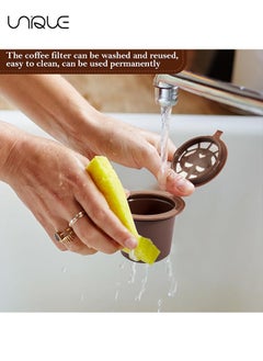 Unique Coffee Capsules Cups Reusable Refillable, Espresso Pods Filters For Nespresso Machines, Can be Used Creatively Brew Your Favorite Tea or Dried Fruit for Home Kitchen Office Outdoor Use 5pcs  - Image 5