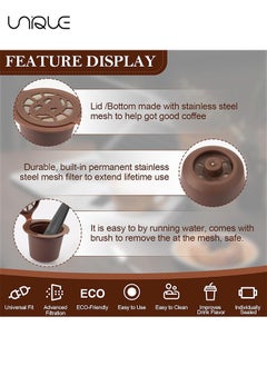 Unique Coffee Capsules Cups Reusable Refillable, Espresso Pods Filters For Nespresso Machines, Can be Used Creatively Brew Your Favorite Tea or Dried Fruit for Home Kitchen Office Outdoor Use 5pcs  - Image 3