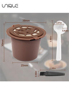 Unique Coffee Capsules Cups Reusable Refillable, Espresso Pods Filters For Nespresso Machines, Can be Used Creatively Brew Your Favorite Tea or Dried Fruit for Home Kitchen Office Outdoor Use 5pcs  - Image 2