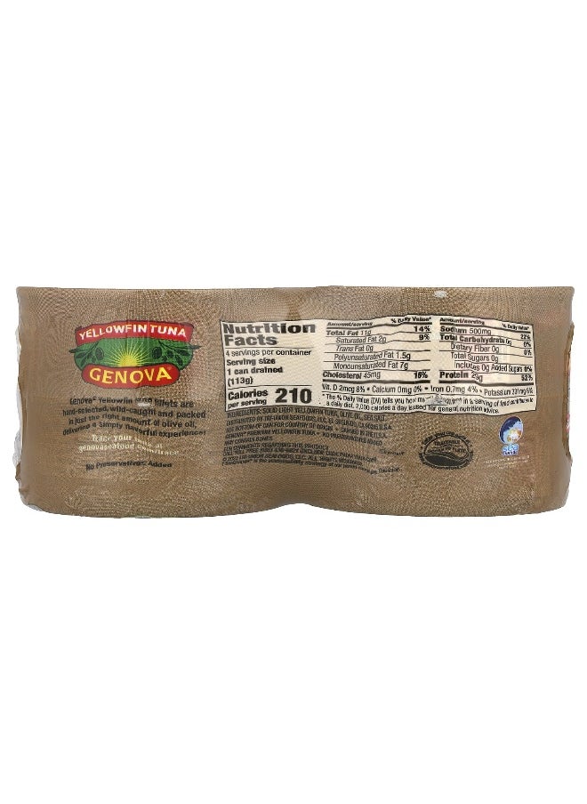 Genova Genova, Yellowfin Tuna In Olive Oil, 4 Pack, 5 oz (142 g) Each  - Image 2