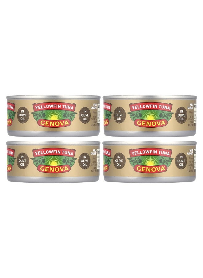 Genova Genova, Yellowfin Tuna In Olive Oil, 4 Pack, 5 oz (142 g) Each  - Image 3