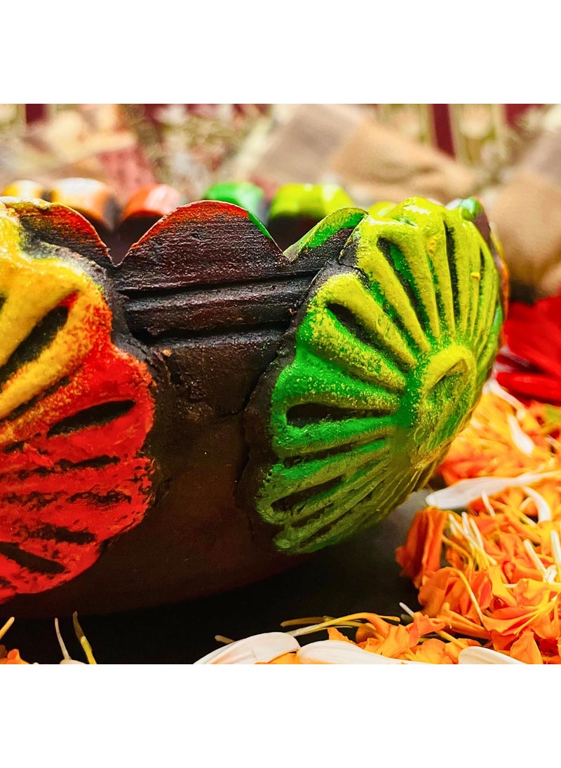 RUSTICLAY RUSTICLAY Handmade Terracotta Urli Bowl Uruli for Flower Decoration Clay Urli Pot for Home Decor Flower Pot Terracotta Home Decor  - Image 3