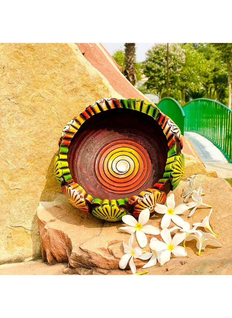 RUSTICLAY RUSTICLAY Handmade Terracotta Urli Bowl Uruli for Flower Decoration Clay Urli Pot for Home Decor Flower Pot Terracotta Home Decor  - Image 1