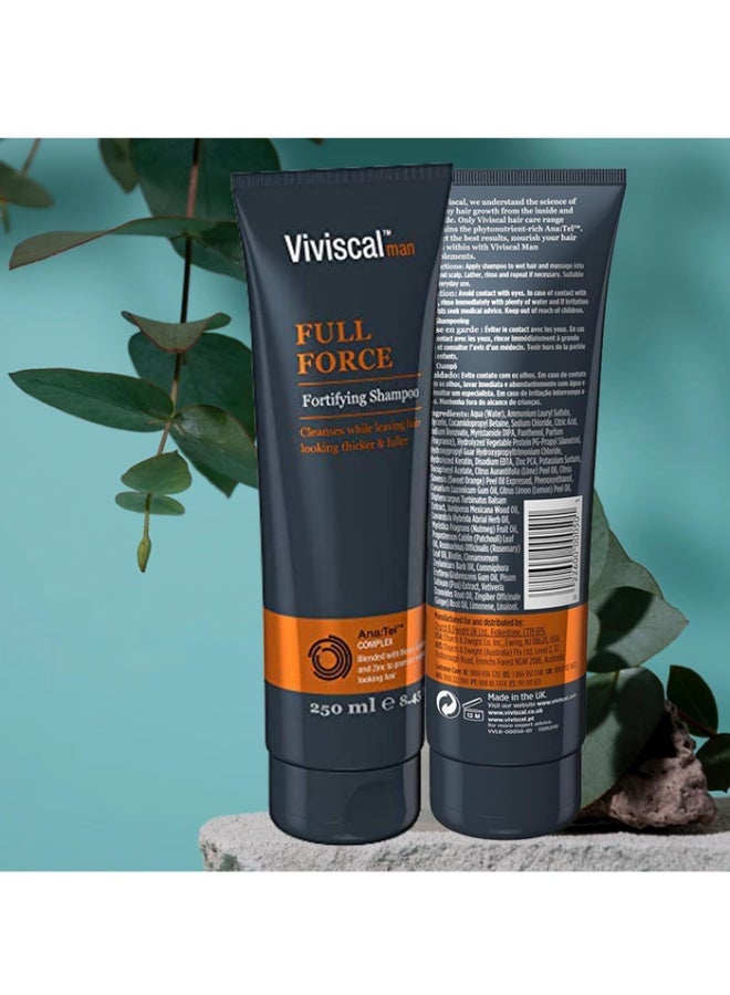 فيفيسكال شامبو فيفيسكال مان فول فورس المقوي مع مركب آنا:تيل الممزوج بالبيوتين والكيراتين والزنك لتعزيز صحة الشعر وكثافته ومظهره بشكل أكبر 250 مل - Image 4