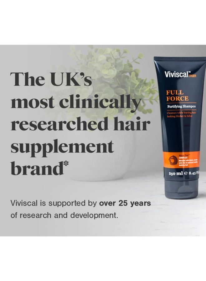 فيفيسكال شامبو فيفيسكال مان فول فورس المقوي مع مركب آنا:تيل الممزوج بالبيوتين والكيراتين والزنك لتعزيز صحة الشعر وكثافته ومظهره بشكل أكبر 250 مل - Image 5