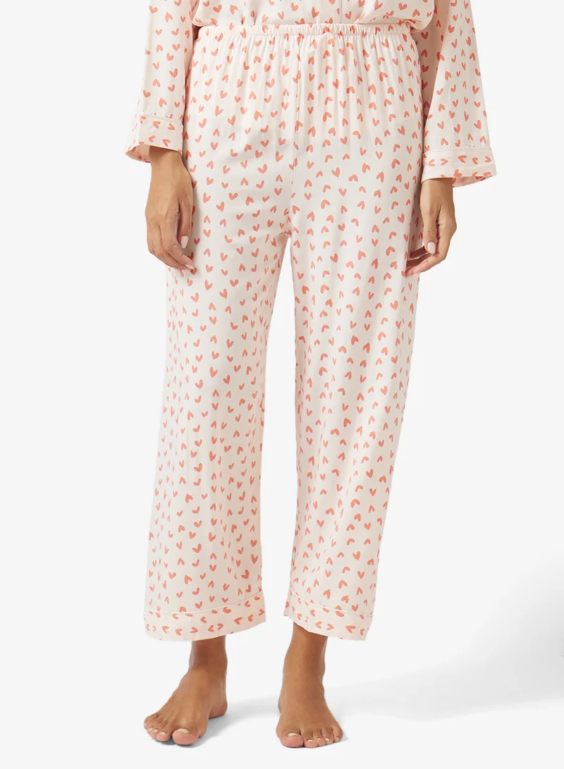 Ella  Bow Printed Pyjama Set for Women | Best Price UAE