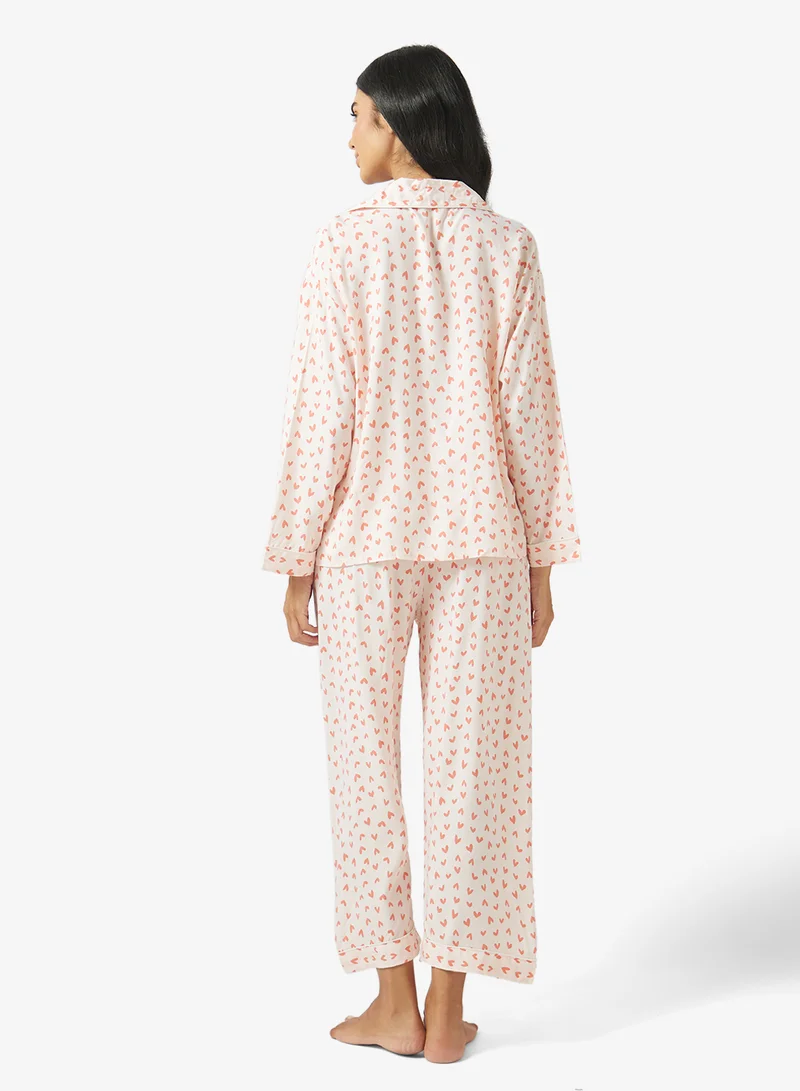 Ella  Bow Printed Pyjama Set for Women | Best Price UAE