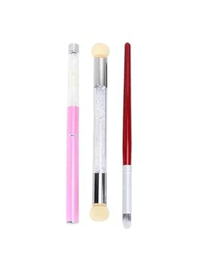 Professional Nail Art Brush Set With Sponge Pen And Double Ended Gradient Dyeing Pen - Image 1
