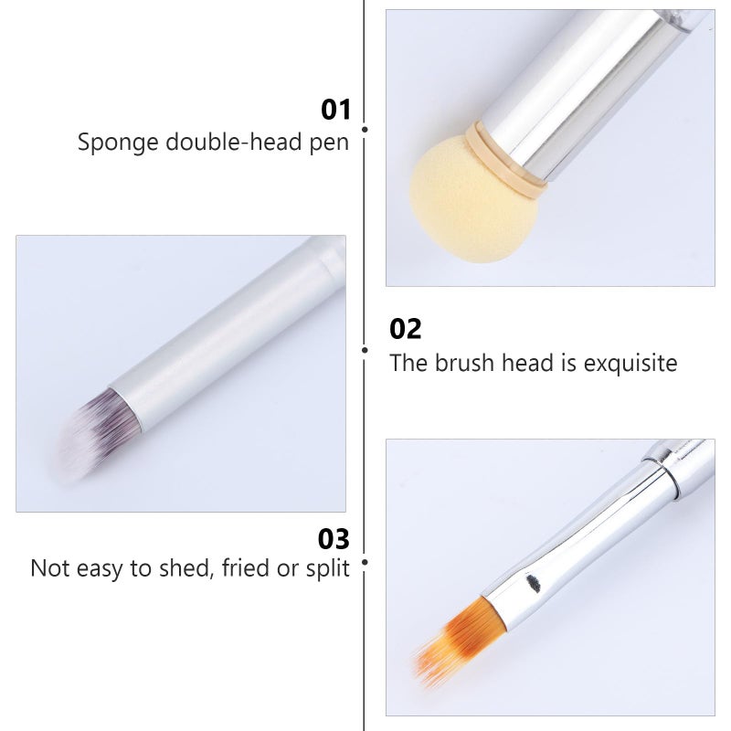 Professional Nail Art Brush Set With Sponge Pen And Double Ended Gradient Dyeing Pen - Image 4
