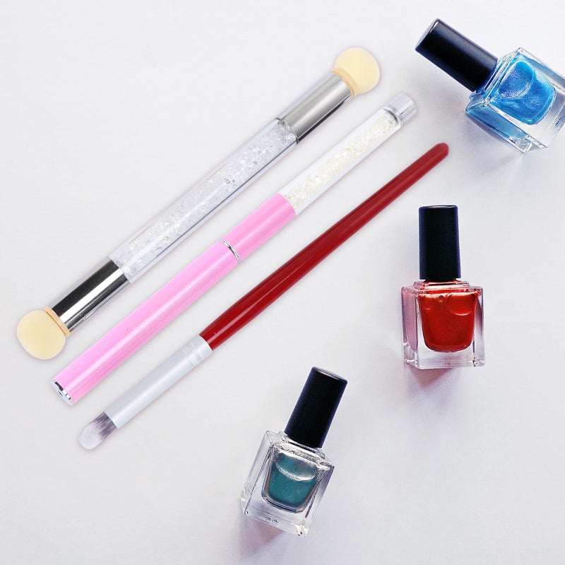 Professional Nail Art Brush Set With Sponge Pen And Double Ended Gradient Dyeing Pen - Image 5