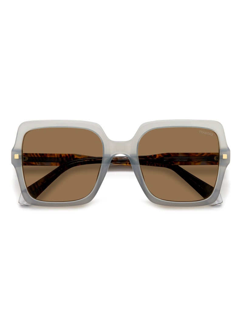Polaroid Women's Polarized Square Shape Acetate Sunglasses PLD 4165/S/X GOLD 50 - Lens Size: 49.7 Mm - Green  - Image 4
