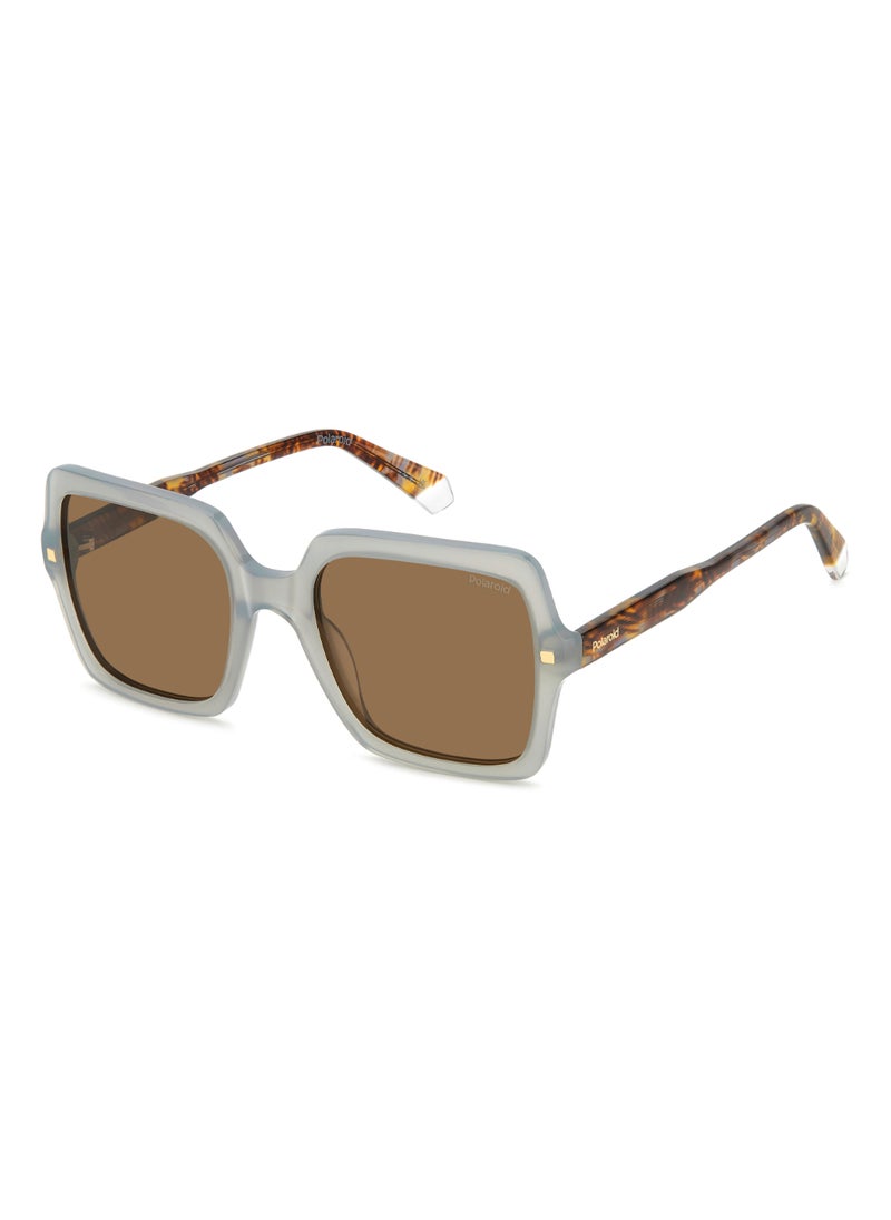 Polaroid Women's Polarized Square Shape Acetate Sunglasses PLD 4165/S/X GOLD 50 - Lens Size: 49.7 Mm - Green  - Image 1