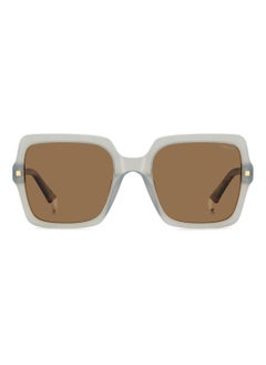 Polaroid Women's Polarized Square Shape Acetate Sunglasses PLD 4165/S/X GOLD 50 - Lens Size: 49.7 Mm - Green  - Image 3