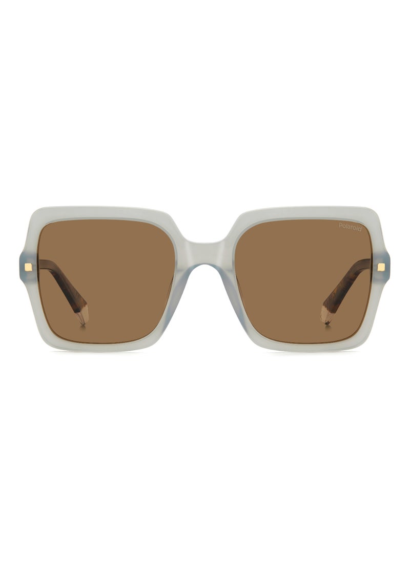 Polaroid Women's Polarized Square Shape Acetate Sunglasses PLD 4165/S/X GOLD 50 - Lens Size: 49.7 Mm - Green  - Image 3