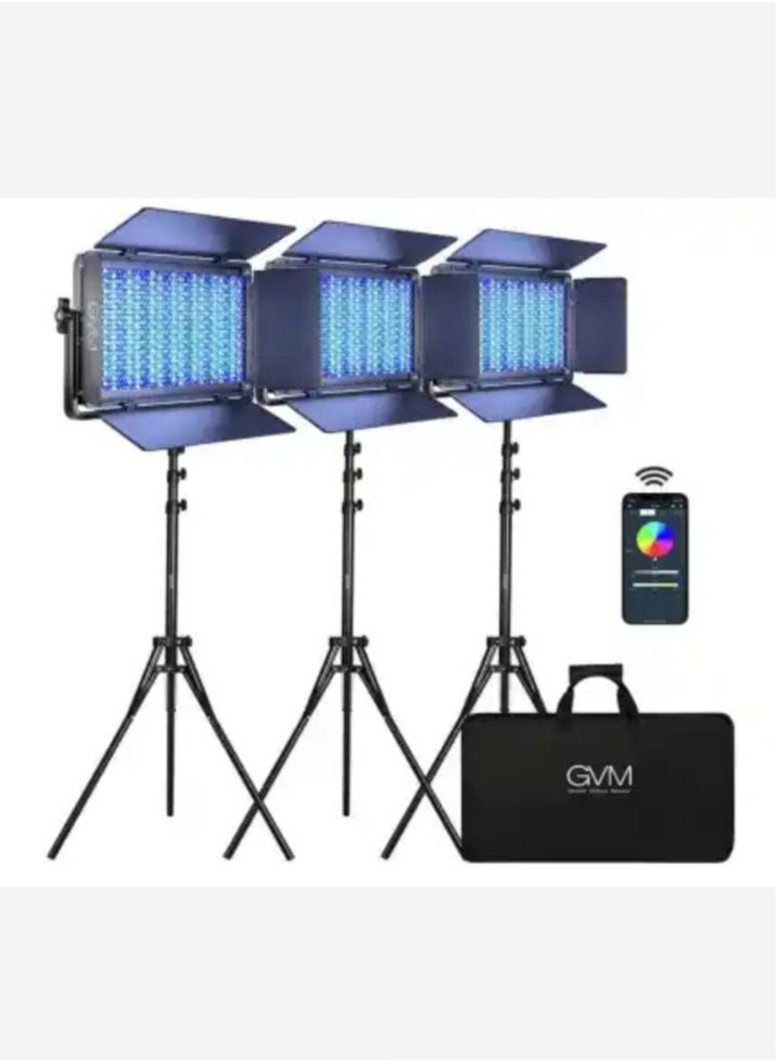 GVM 1500D-3L RGB LED STUDIO VIDEO LIGHT BI-COLOR SOFT 3-LIGHT PANEL KIT - pzsku/ZC64BA0AF57E04DB69933Z/45/_/1738582372/3a71b541-92c0-4fd0-bf4e-3240eacc1b65