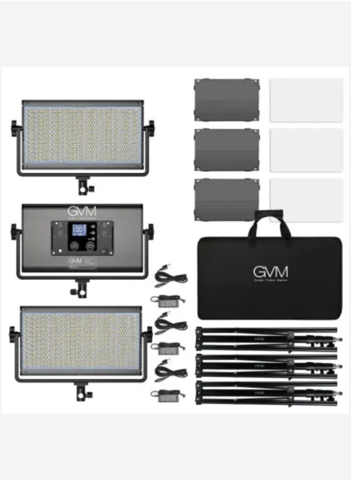 GVM 1500D-3L RGB LED STUDIO VIDEO LIGHT BI-COLOR SOFT 3-LIGHT PANEL KIT - pzsku/ZC64BA0AF57E04DB69933Z/45/_/1738582373/a1d1378d-08be-4127-90e8-ae6144ad022e