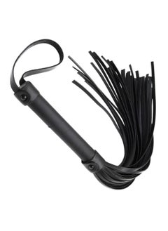 Y&D Riding Whip for Racecourse, Faux Leather Crop Equestrian Flogger Shaft Paddle Horse Accessories Racecourse (Black)  - Image 1