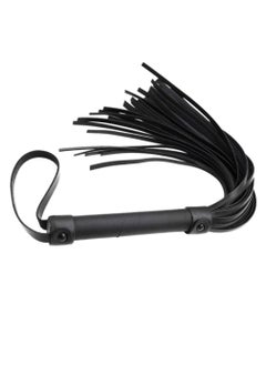 Y&D Riding Whip for Racecourse, Faux Leather Crop Equestrian Flogger Shaft Paddle Horse Accessories Racecourse (Black)  - Image 2