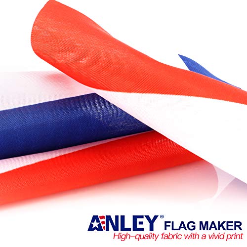 Anley France Deluxe Desk Flag Set - 6 x 4 Inch Miniature French Desktop Flag with 12" Solid Pole - Vivid Color and Fade Resistant - Black Base and Spear Top - Image 2