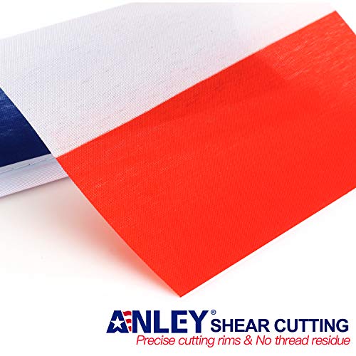 Anley France Deluxe Desk Flag Set - 6 x 4 Inch Miniature French Desktop Flag with 12" Solid Pole - Vivid Color and Fade Resistant - Black Base and Spear Top - Image 4