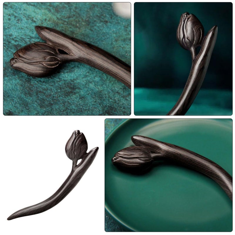 Ebony Wooden Hair Chopsticks Vintage Hair Styling Tools for Women for Updos - Image 3