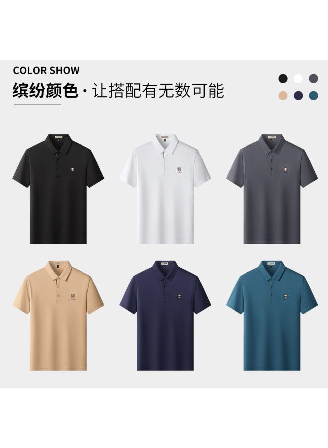 Tucano men's Short Sleeve Summer Casual Versatile Comfortable T-shirt Polo Shirt - Image 5