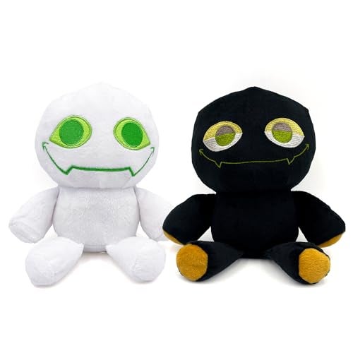 Adenzai Slap bob Battle Plush Black White Cute Halloween Plush Toy Soft Stuffed Animal Plushie Gift for Kids Adults Perfect for Birthday Party - Image 1