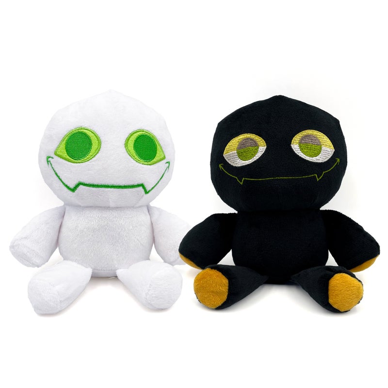 Adenzai Slap bob Battle Plush Black White Cute Halloween Plush Toy Soft Stuffed Animal Plushie Gift for Kids Adults Perfect for Birthday Party - Image 2