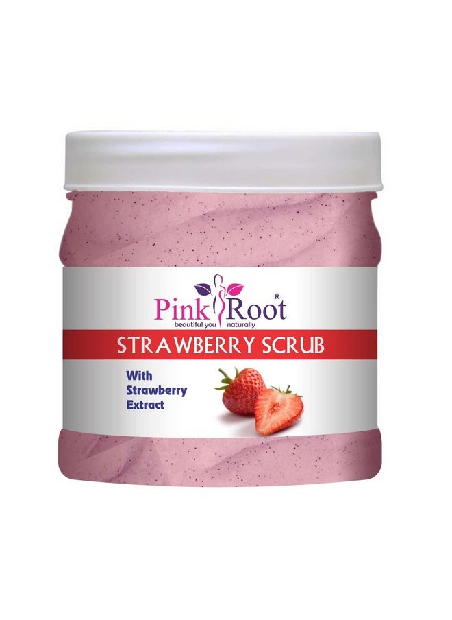 Pink Root Pink Root Neem Scrub 500gm with Strawberry Scrub 500gm  - Image 3