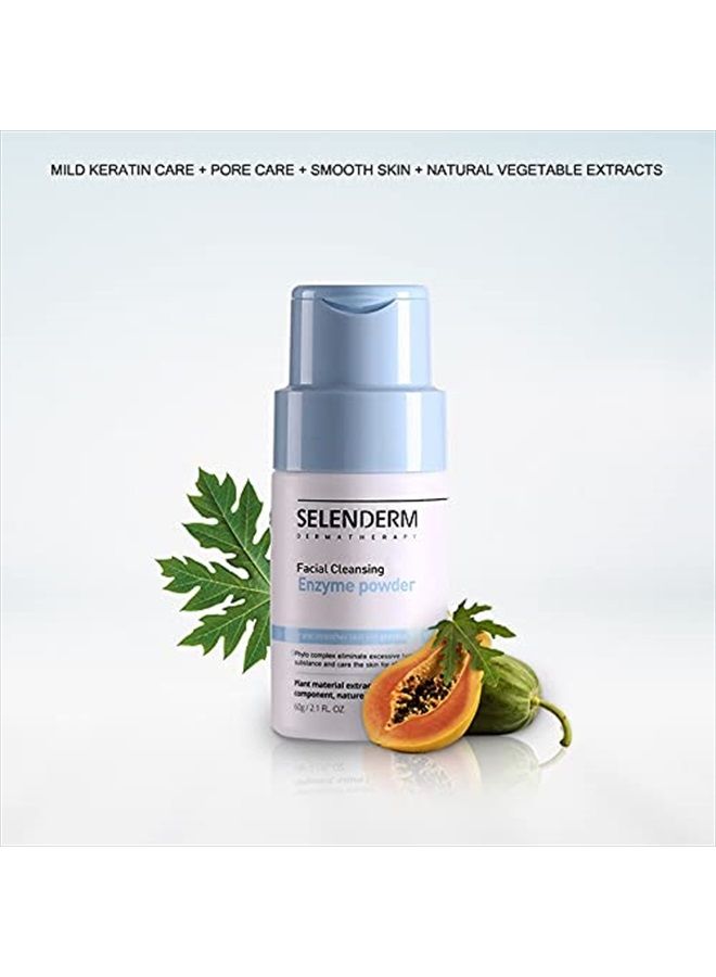 Selenderm Facial Cleansing Enzyme Powder Exfoliating Renew Scrubs Peeling 2.1 Fl Oz - Image 4