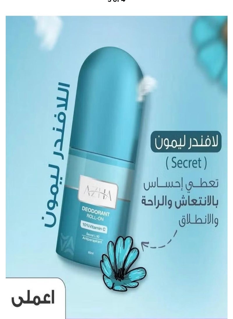 أزهى مجموعه من قطعتين مزيل العرق رول أون للتفتيح وتأخير نمو الشعر برائحة التوت 60 مل - Image 3