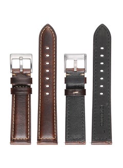 O Ozone Leather Strap for Samsung Galaxy Watch 3 45mm/Galaxy Watch 46mm/Gear S3 Frontier/Classic, 22mm Genuine Leather Replacement Wristband - Dark Brown  - Image 2