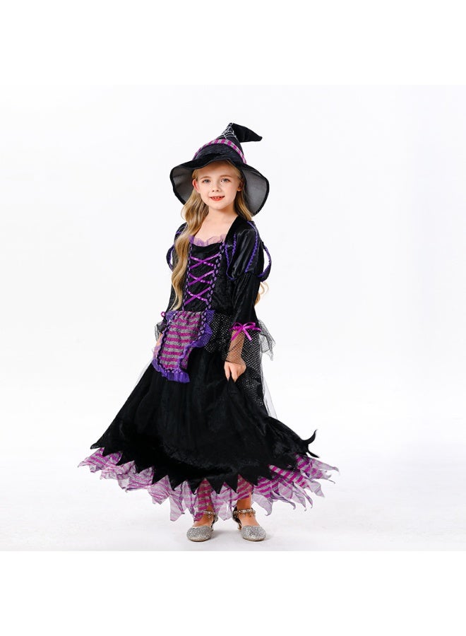 NIBEMINENT Children's witch chiffon dress, girls' party stage performance costume manufacturer - Image 1