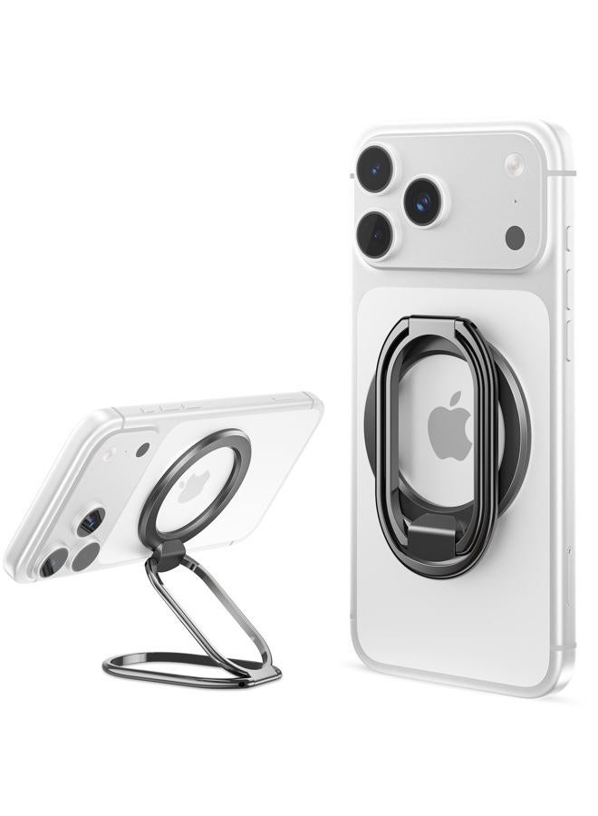 SUPERONE [2025 Upgraded] Mag Safe Phone Ring Holder, SUPERONE Adjustable Magnetic Kickstand & Removable Phone Grip Compatible with Wireless Charging Only for iPhone 17 &16 & 15 & 14 & 13 & 12 Series - Black - Image 1