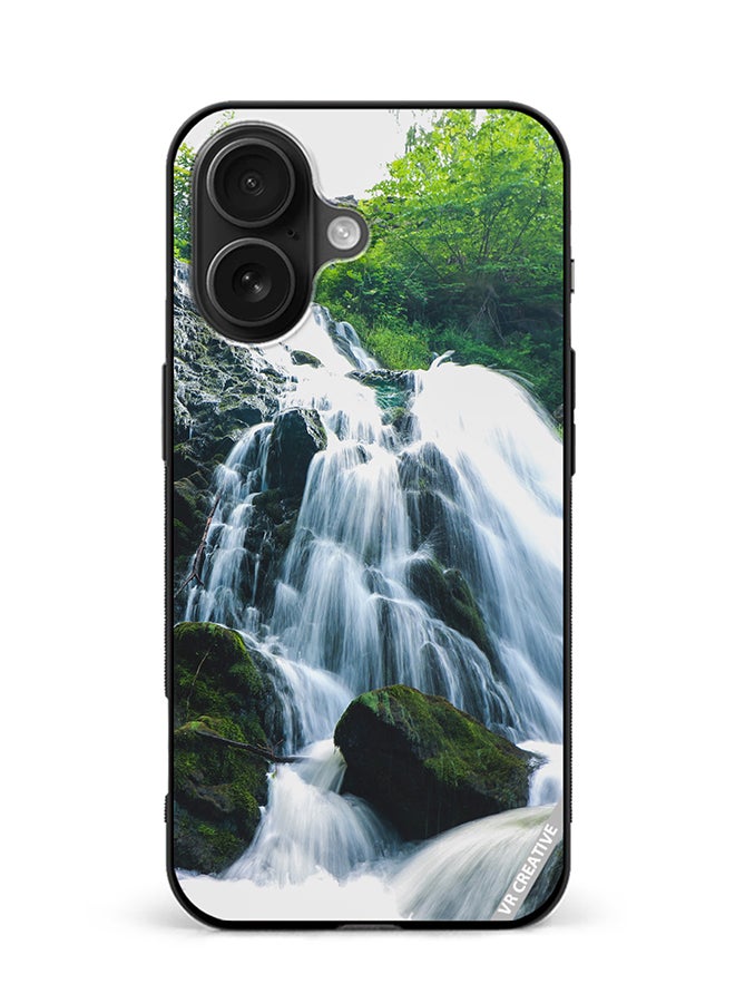 VR CREATIVE Protective Case Cover For Apple iPhone 16 Plus Waterfall Design Multicolour