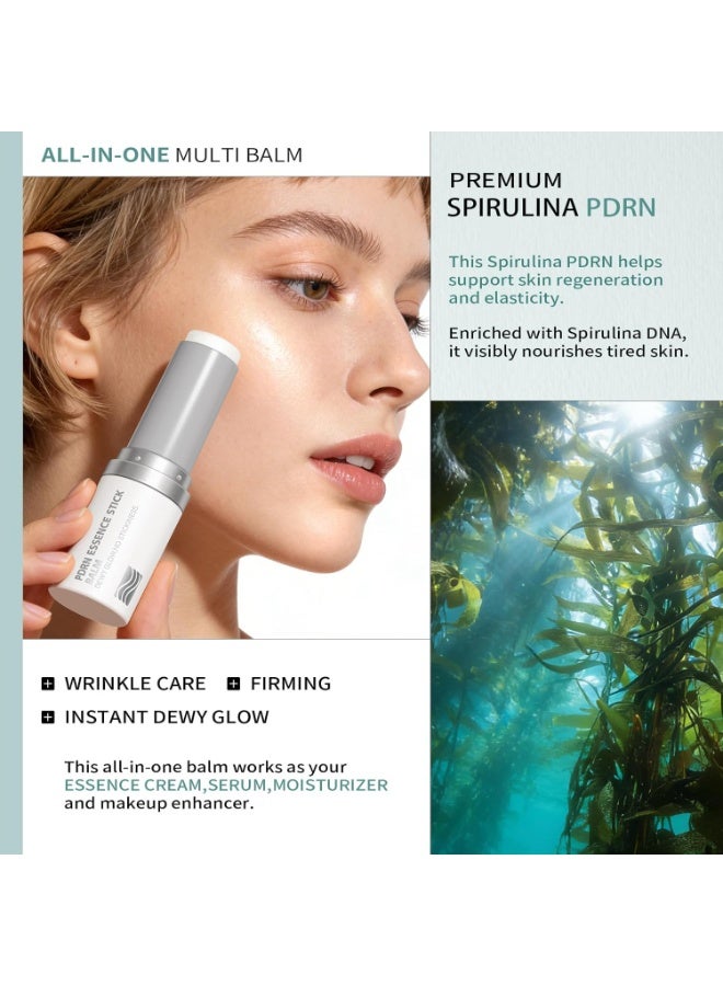 Sheloves PDRN Stick Balm, Salmon DNA, Ceramide NP & Collagen, Multi Balm for Face, Neck & Eyes, Glass Skin Glow & Wrinkle Care, Non-Sticky K-Beauty Moisturizer & Makeup Base - Image 3